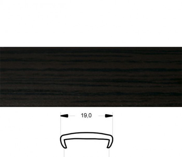 Профиль накладной С16мм L2,8м жесткий Венге