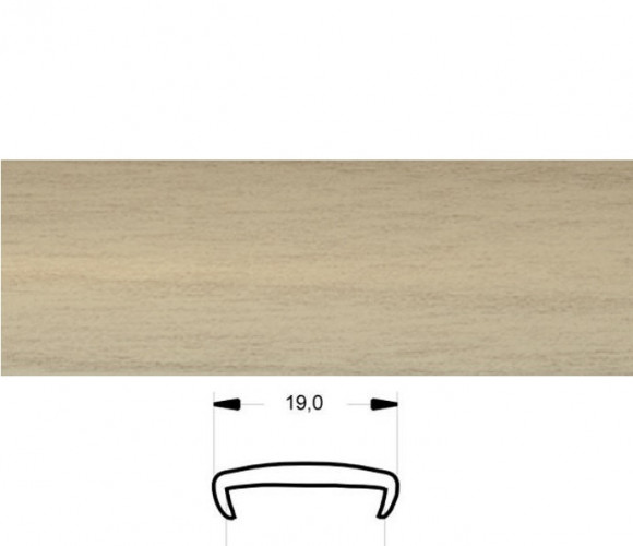 Профиль накладной С16мм L2,8м жесткий Дуб Дымчатый