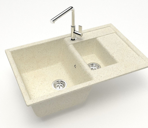 Мойка Модель 210,  755х500х218мм, Бежевый Q2  Мрамор