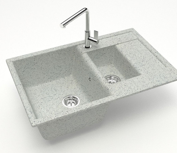 Мойка Модель 210,  755х500х218мм, Светло-Серый Q10  Мрамор