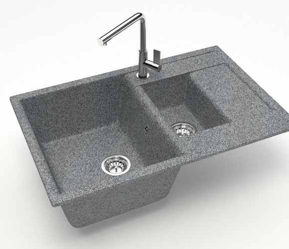 Мойка Модель 210,  755х500х218мм, Темно-Серый Q8  Мрамор