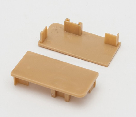 Заглушки закрытые для горизонт. профиля GOLA L желтый/желтый REHAU