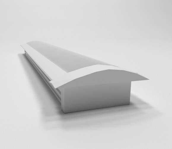 Профиль врезной под светодиодную ленту, белый, 2м