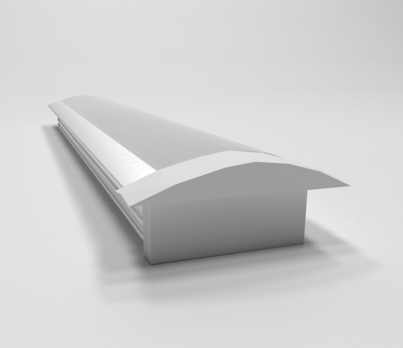 Профиль врезной под светодиодную ленту, серый, 2м