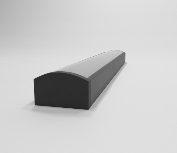 Профиль накладной под светодиодную ленту, черный, 2м