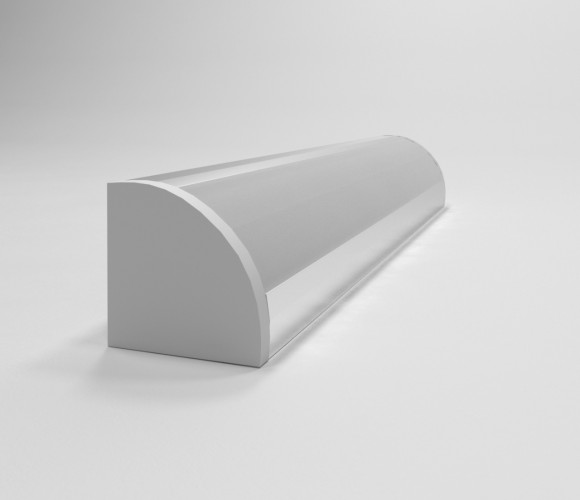 Профиль угловой под светодиодную ленту, серый, 2м