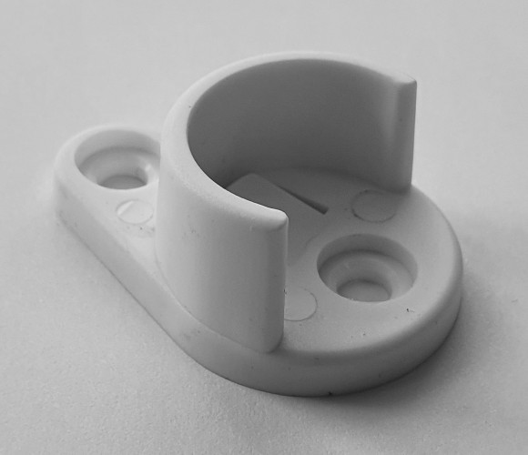 Штангодержатель круглый, белый