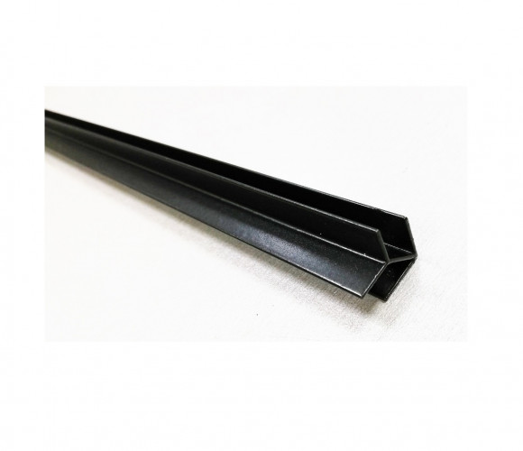 Планка угловая 6 мм, L=0,6м ЧЕРНАЯ (Для мебельного щита) Крокос