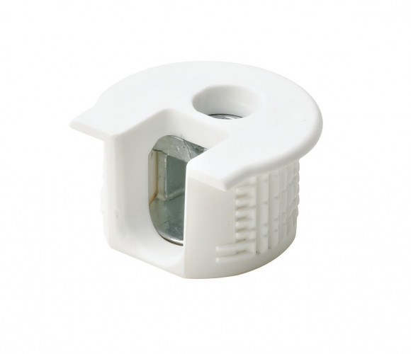 Стяжка-эксцентрик RAFIX 20 БЕЗ утолщения Белая для деталей толщиной от 16мм (263.10.703)