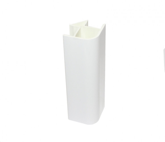 Угол цоколя универсальный 90гр., Н=100мм, Белый ГЛЯНЕЦ