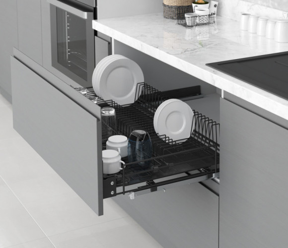 Cargo 900мм Посудосушитель Starax (860-880х520х185) антрацит   S-2034-A