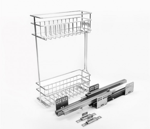 Cargo mini 150мм в верхнюю базу, правая BELLA UP KR35/1/3/150/R   ХРОМ БОЯРД