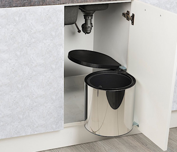 Ведро для мусора Waste Bin Starax 10 л (355x300x380) хром   S-2253-SS