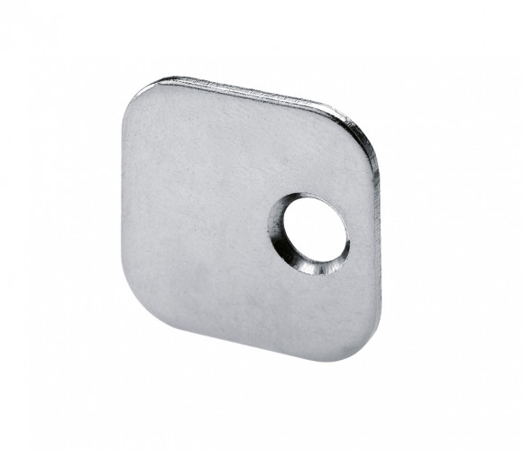 9090869 ОТВЕТНАЯ ПЛАНКА МЕХАНИЗМА PUSH TO OPEN, ПОД ПРИКЛЕИВАНИЕ, СТАЛЬ, НИКЕЛИРОВАННАЯ