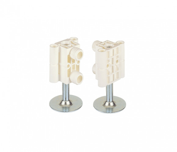 40438 РЕГУЛИРУЕМАЯ ОПОРА ДЛЯ ШКАФОВ, ВЫСОТА 60-80 ММ,КРЕПЛЕНИЕ НА БОКОВИНУ,ПЛАСТИК/СТАЛЬ