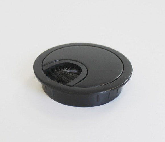 Заглушка кабель-канал метал-ая D-60мм, Черный PK-R60-20   SETE