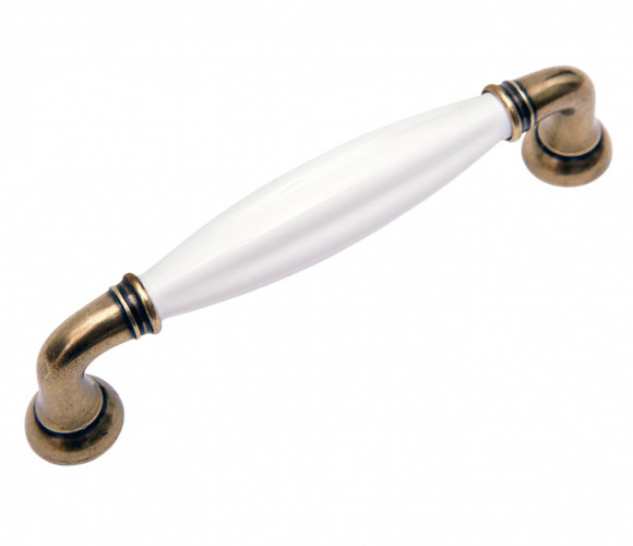 RS121AB.4/128/W старин.латуньбелый Ручка TIFFANY