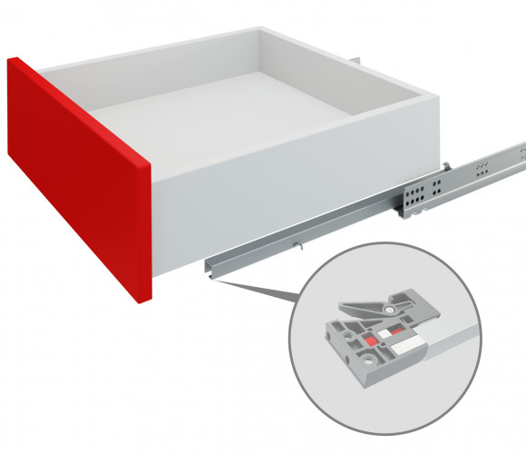 Направляющие СКРЫТОГО монтажа push-to-open частичн.выдв. DB8886Zn/350