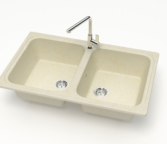 Мойка Модель 20,  780х500х195мм, Бежевый Q2 Мрамор