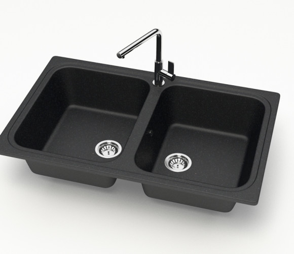 Мойка Модель 20,  780х500х195мм, Черный Q4 Мрамор