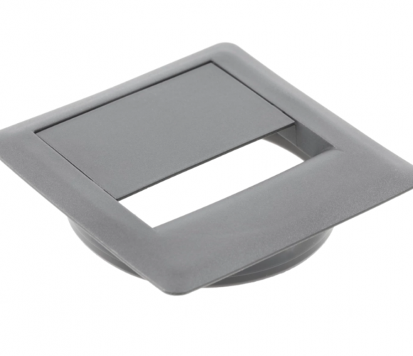 Заглушка кабель-канала 80*80 пластик, антрацит  PM-PLKW80-60