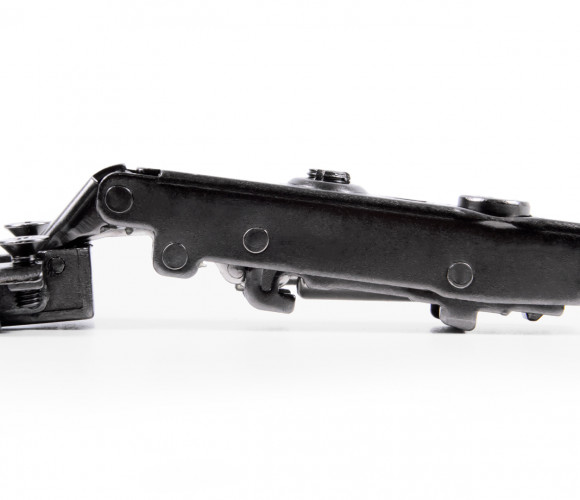 Петля BOYARD NEO для дверей с алюм.проф., с довод., 105гр.откр.накладная H663A/BN черн. ник.