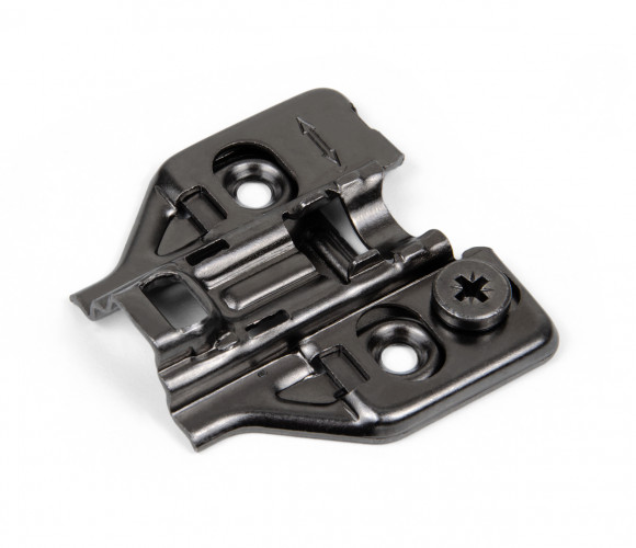 Монтажная планка H5012BN для петель NEO с эксцентриком, H=2мм, черн. ник.   БОЯРД