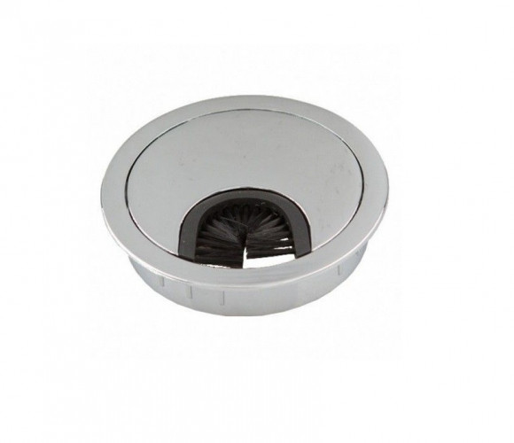 Заглушка кабель-канал метал-ая D-60мм, Хром PK-R60-01   SETE