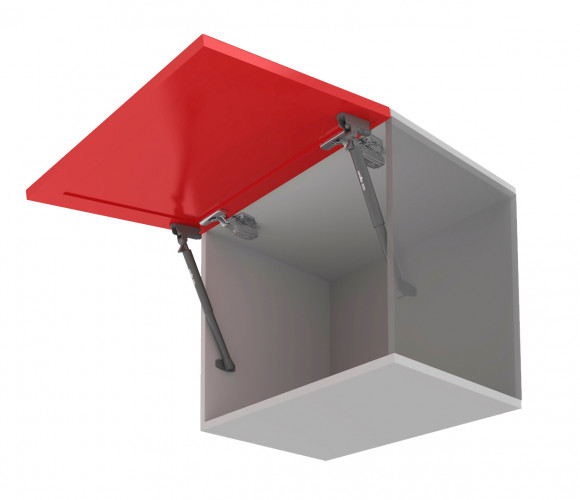 Газлифт 10кг. Белый с фиксацией фасада и амортизатором GL110W/100/3   OZON БОЯРД