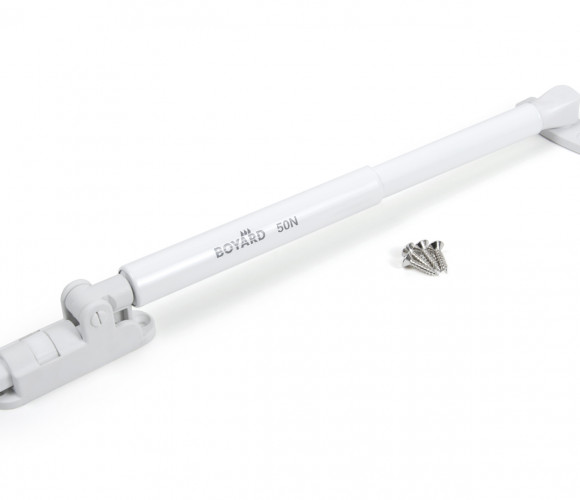 Газлифт 5кг. Белый с фиксацией фасада и амортизатором GL110W/50/3   OZON БОЯРД