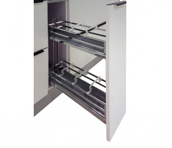 Cargo mini 200мм FLORA KR05/1/3/200/R/GRPH с доводчиком, ПРАВАЯ, ГРАФИТ   БОЯРД