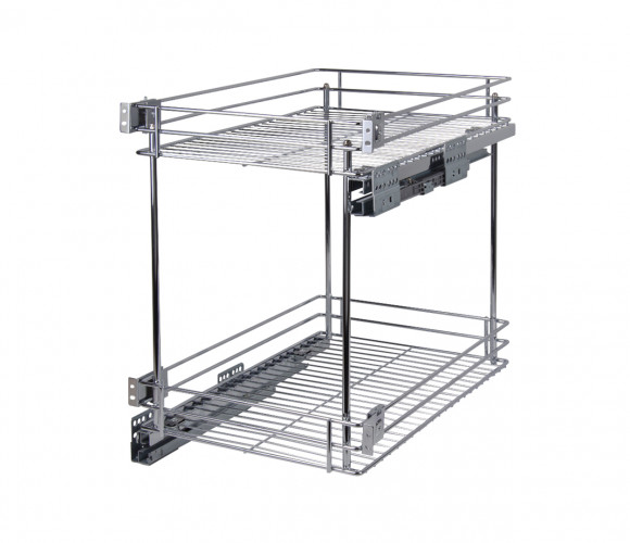 Cargo mini 400мм VEGA KR39/1/3/400 с доводчиком, боковое крепление ХРОМ БОЯРД