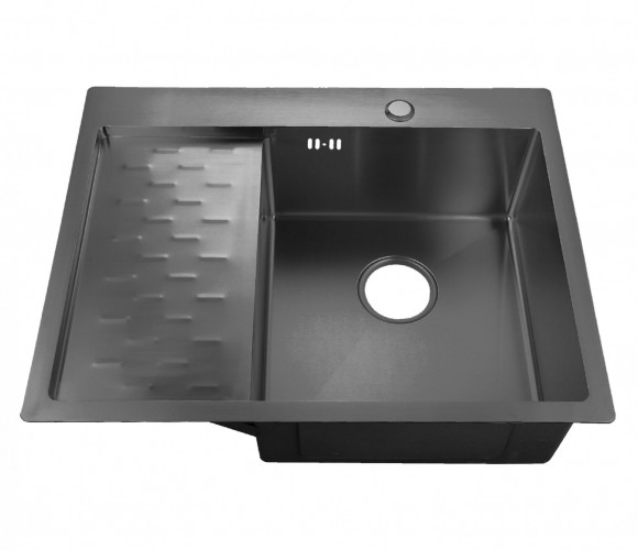 Мойка Premial PR 6350 Eyrie, левая (630*500*220мм, толщ. 3мм), Графит