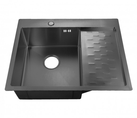 Мойка Premial PR 6350 Eyrie, правая (630*500*220мм, толщ. 3мм), Графит