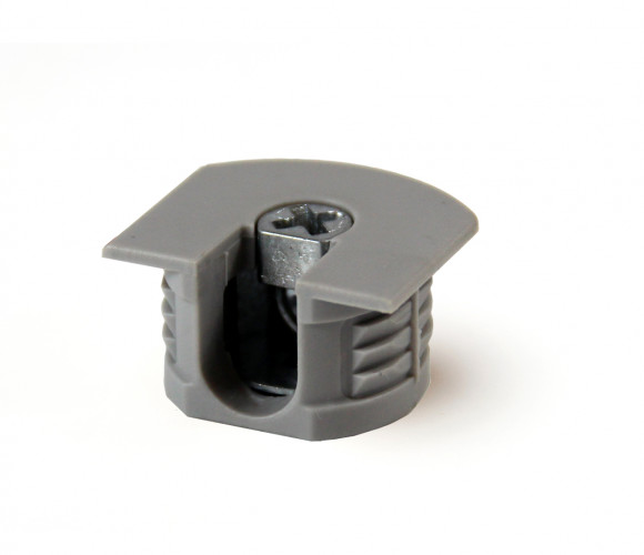 Эксцентриковая стяжка усиленная в пластике, цвет светло-серый