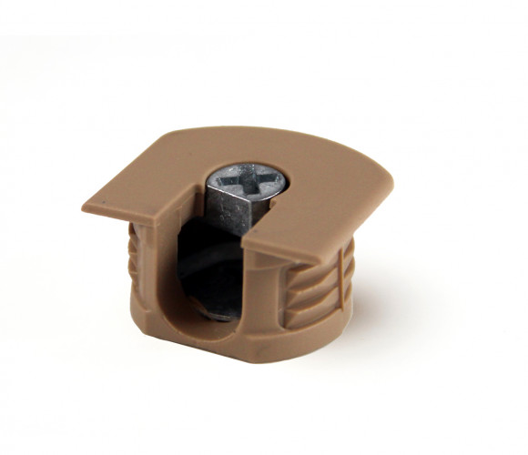 Эксцентриковая стяжка усиленная в пластике, цвет латте