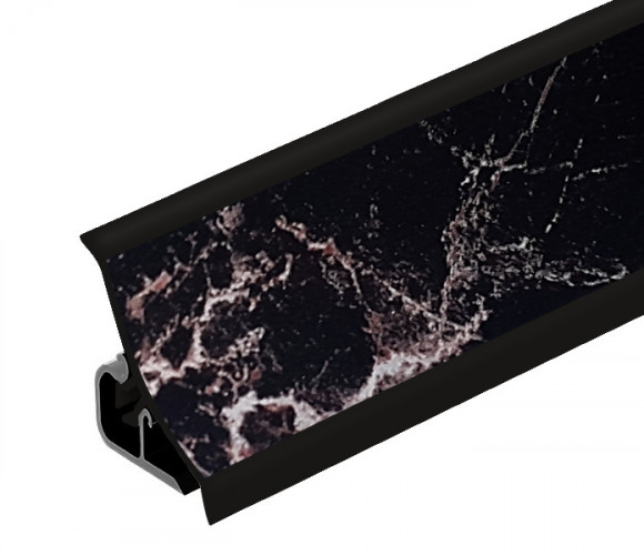 Thermoplast 120 - Плинтус - 3029       Мрамор марквина черный  18*18*3000 (MRK 120-1371)