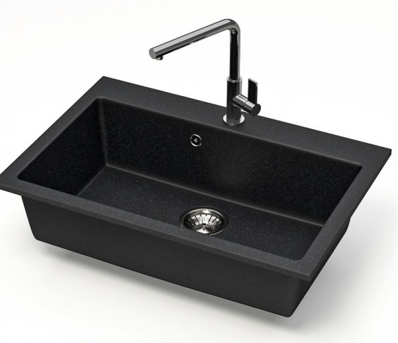 Мойка Модель 39,  755х505х200мм, Черный Q4  Мрамор