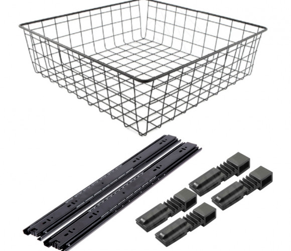 Корзина выкатная сетчатая BASE 120х350х450мм. черный   КС123545ЧР