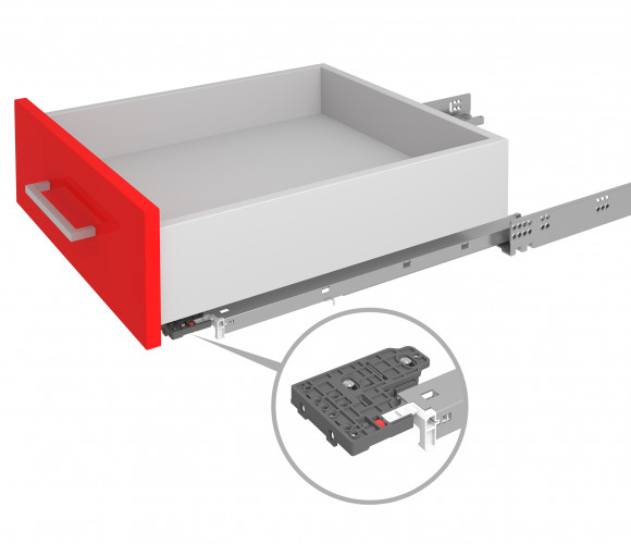 Направляющие скрыт. монт. В-Slide DB8781Zn/550 2D, полного выдв. с доводчиком