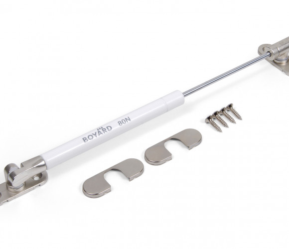 Газлифт 8кг белый, с фиксацией фасада Styletto   GL107W/80/3   БОЯРД