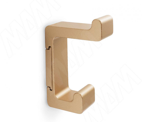 Крючок двухрожковый золото матовое  HK.13.GA