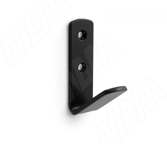 Крючок однорожковый черный матовый  HK.19.BLM