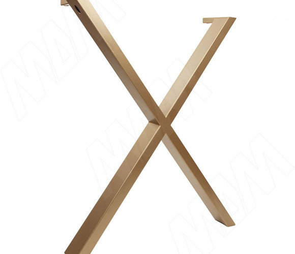 Аспен опора для стола Х-образная, 60х30, Н715+10мм,золото матовое AS60X30/715GL