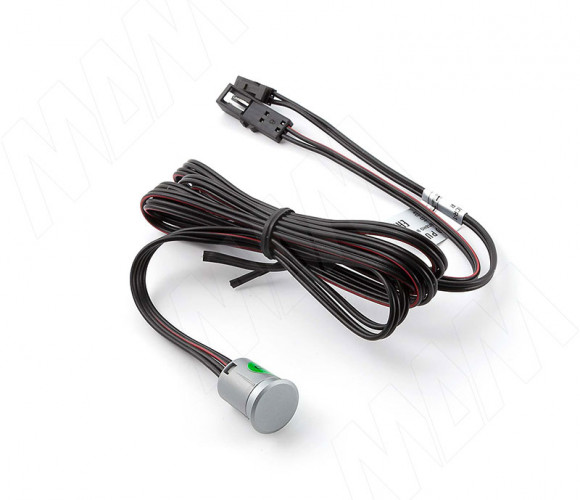  Выключатель сенсорный, диммируемый,  врезной, серый металлик 12/24V 36/72W  SW1-TS-FM-1GR