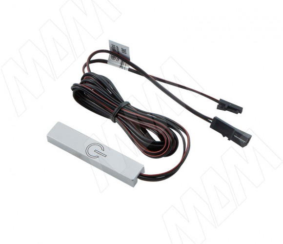  Выключатель сенсорный, диммируемый,  накладной, хром матовый 12/24V 36/72W  SW1-TS-SM-1MCR