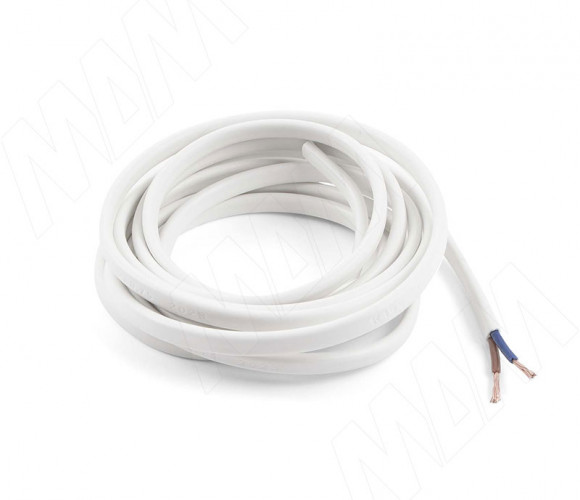 Провод ШВВП двужильный, сечение 0,75 кв.мм, белый WIRE-HV-2-WH