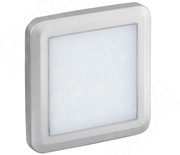 Светильник FLAT светод.квадратный, серебро,12V, нейтральн.бел, 4000К, 1,5W FL12-QNO-MCR-NW2