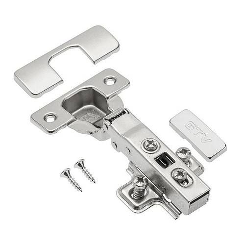 Петля GTV с доводчиком, накладная, с ответной планкой H-2 и еврошурупами   ZM-ECHC092ZE