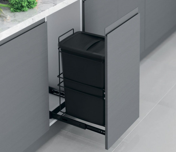 S-2591-A Мусорное ведро в базу 300 мм, Starax, 35 л, (263x475x525 мм), пластик